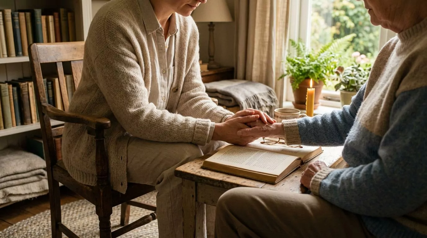 Person helping someone in need showing compassionate love