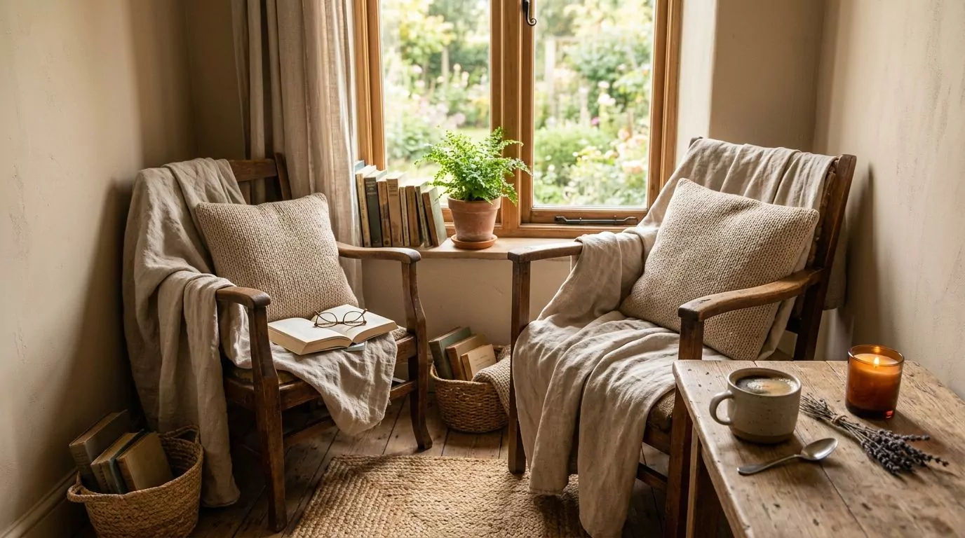 A peaceful quiet time corner setup