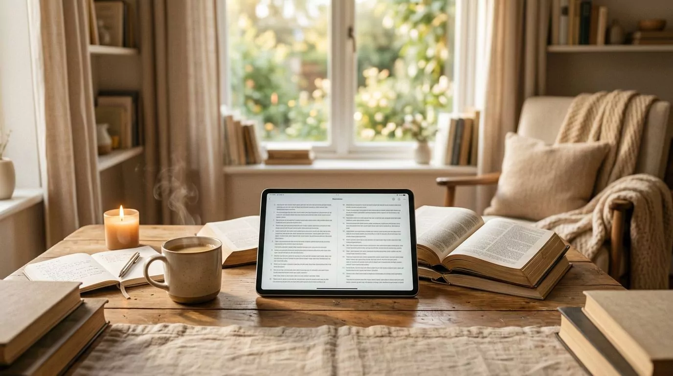 Comparing Bible translations on digital device