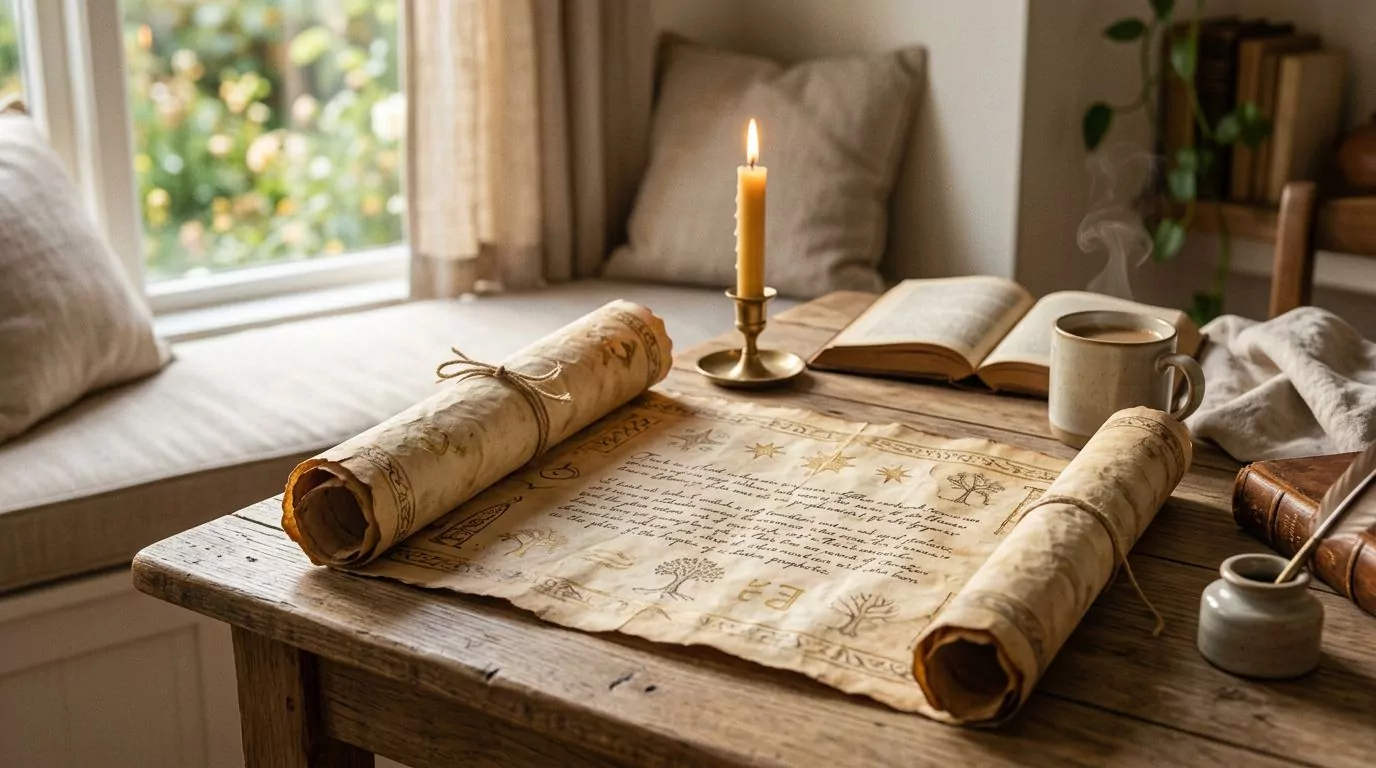 Ancient scroll representing prophetic books