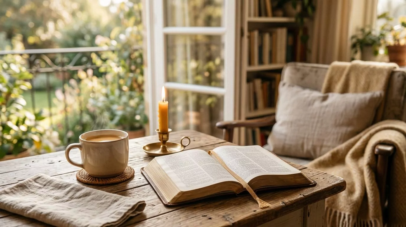Peaceful Bible reading moment